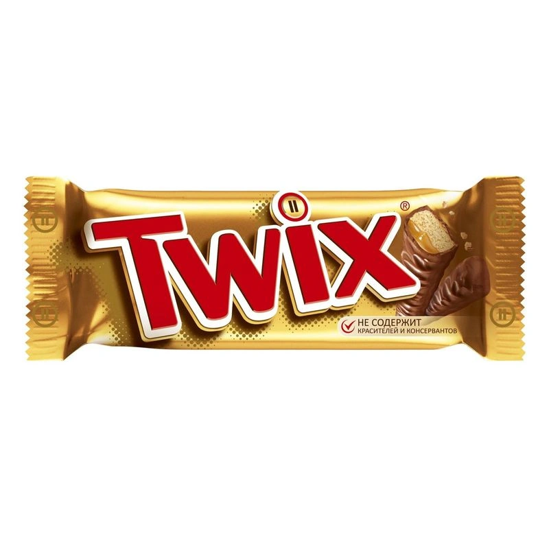 Батончик Twix шоколадный с карамелью, 55г
