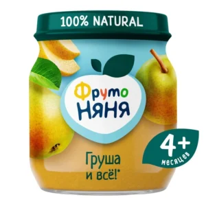 Пюре ФрутоНяня из груш с 4 месяцев, 100г