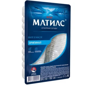 Сельдь Матиас оригинал филе в масле, 250г