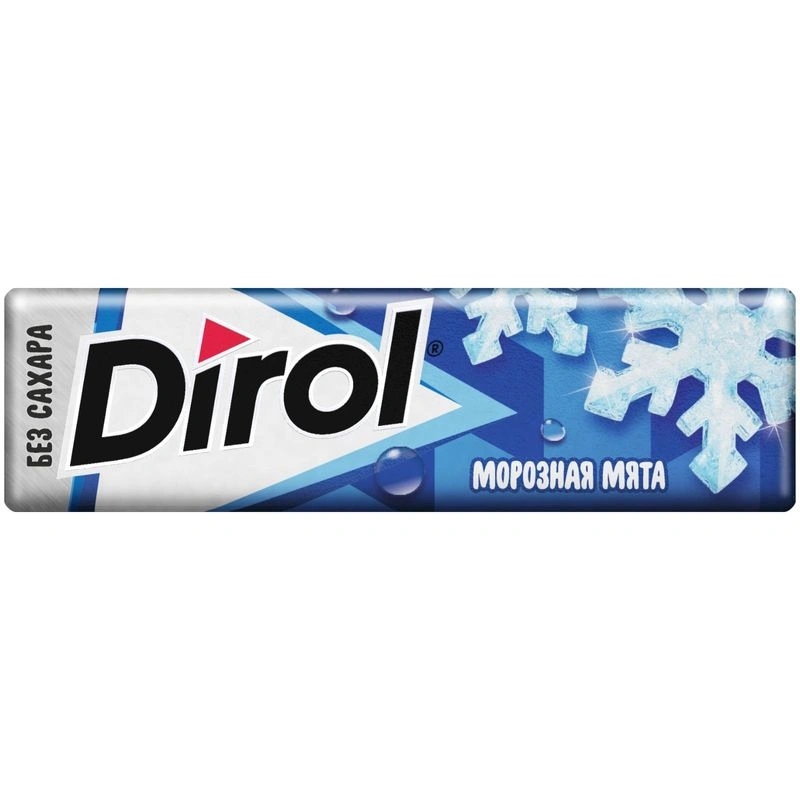 Жевательная резинка Dirol Морозная мята в подушечках, 13.6г